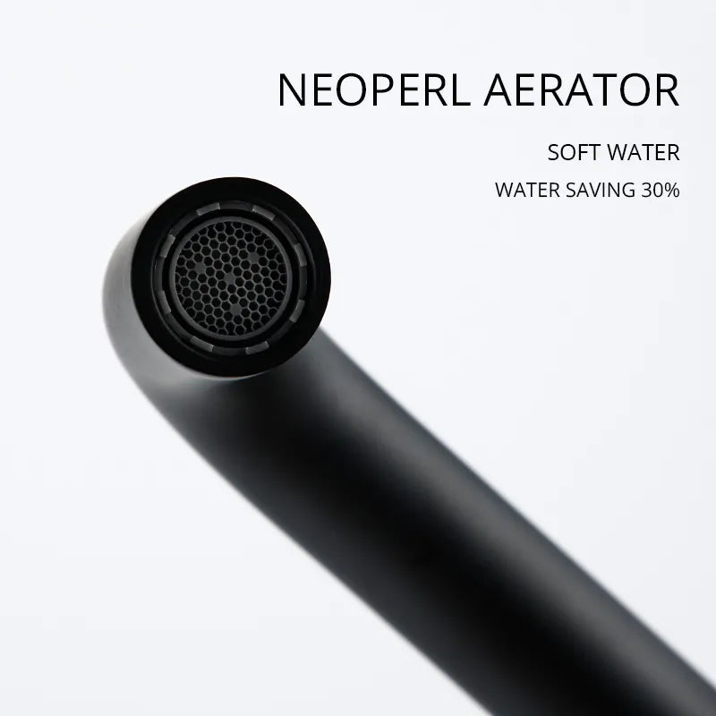 Wandmontierte Waschbecken- und Becken-Mischbatterie im Set – Doppelhebel-Armatur in Mattschwarz/Poliertem Gold - Unique Outlet