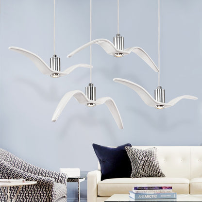 Design-Pendelleuchte aus Harz und Aluminium mit Vogelsilhouetten - Erhältlich in 2, 4, 6-teiligen Sets - Unique Outlet