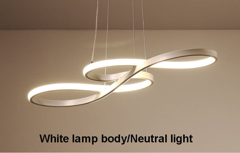 Hängende LED Pendelleuchten, für Esszimmer und Bar, Dimmbar und mit Fernbedienung, Weiß oder Gold, 750x320x1200mm 60W - Unique Outlet