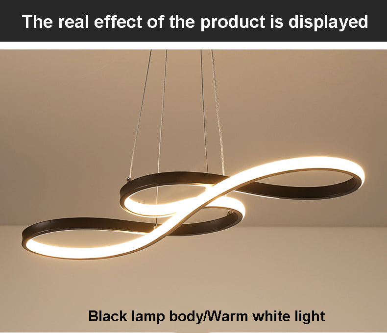 Hängende LED Pendelleuchten, für Esszimmer und Bar, Dimmbar und mit Fernbedienung, Weiß oder Gold, 750x320x1200mm 60W - Unique Outlet