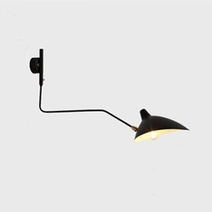 Moderne Industrielle Vintage Pendelleuchte, Drehbare Wandleuchte für Wohn- und Schlafzimmer, Loft-Stil, Schwarz oder Weiß - Unique Outlet