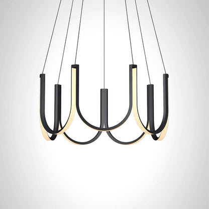 Postmoderne Minimalistische LED-Kronleuchter - Ideal für Wohnzimmer, Büro und Geschäftslokale - in Weiß oder Gold - Unique Outlet