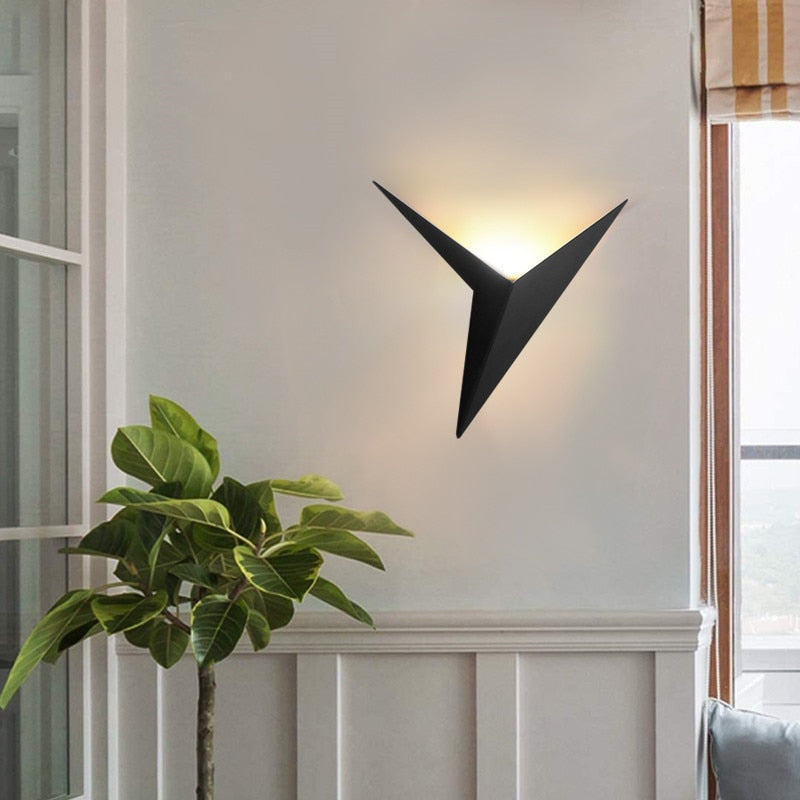 LED-Wandleuchten im modernen, minimalistischen Dreiecks-Design im nordischen Stil, Innenleuchten für Treppen & Wohnzimmer, einfache Beleuchtung 3W AC85-265V - Unique Outlet
