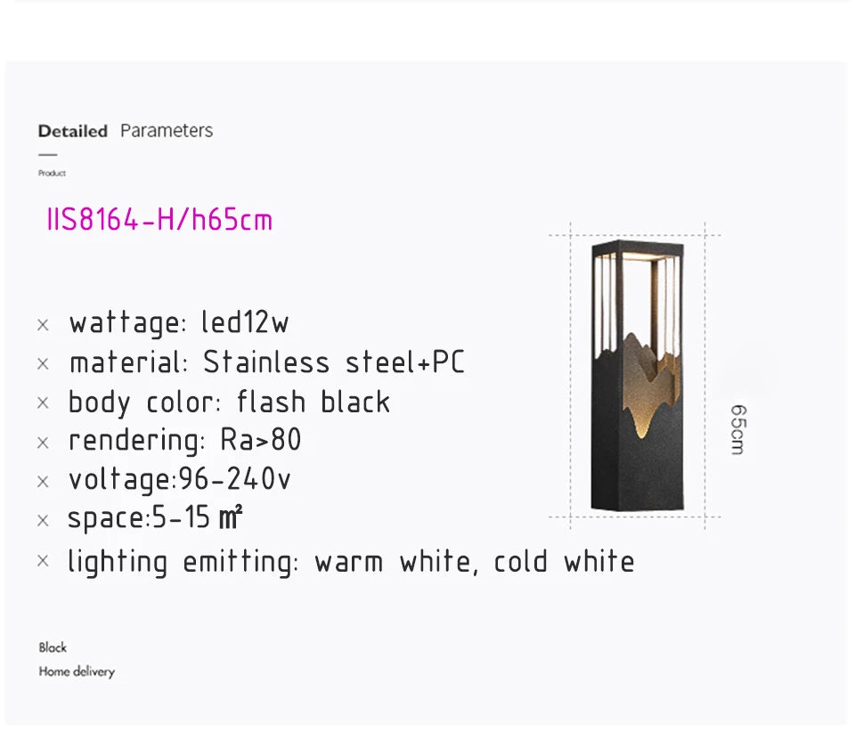LED-Außenlicht, Wasserdicht, Garten-Dekorationslampen, für Balkon, Innenhof, Straße, Wandleuchte, Außenleuchten - Unique Outlet