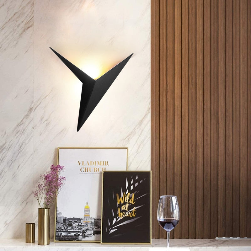 LED-Wandleuchten im modernen, minimalistischen Dreiecks-Design im nordischen Stil, Innenleuchten für Treppen & Wohnzimmer, einfache Beleuchtung 3W AC85-265V - Unique Outlet