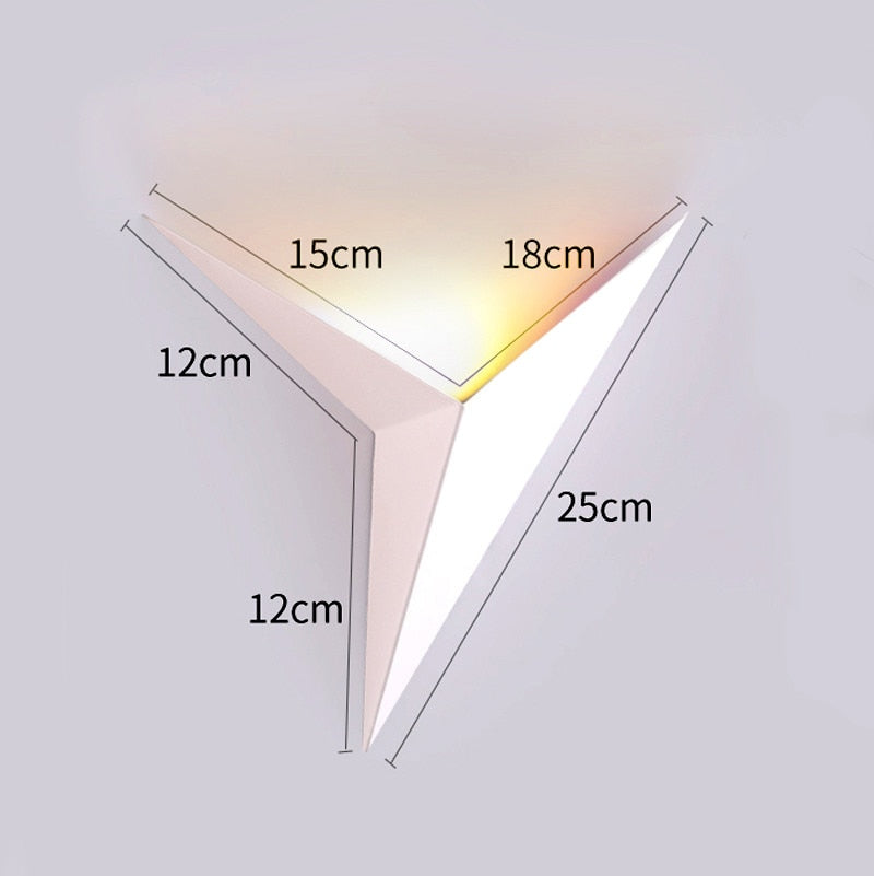 LED-Wandleuchten im modernen, minimalistischen Dreiecks-Design im nordischen Stil, Innenleuchten für Treppen & Wohnzimmer, einfache Beleuchtung 3W AC85-265V - Unique Outlet