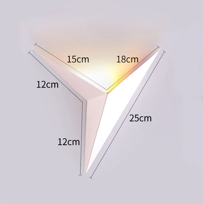 LED-Wandleuchten im modernen, minimalistischen Dreiecks-Design im nordischen Stil, Innenleuchten für Treppen & Wohnzimmer, einfache Beleuchtung 3W AC85-265V - Unique Outlet