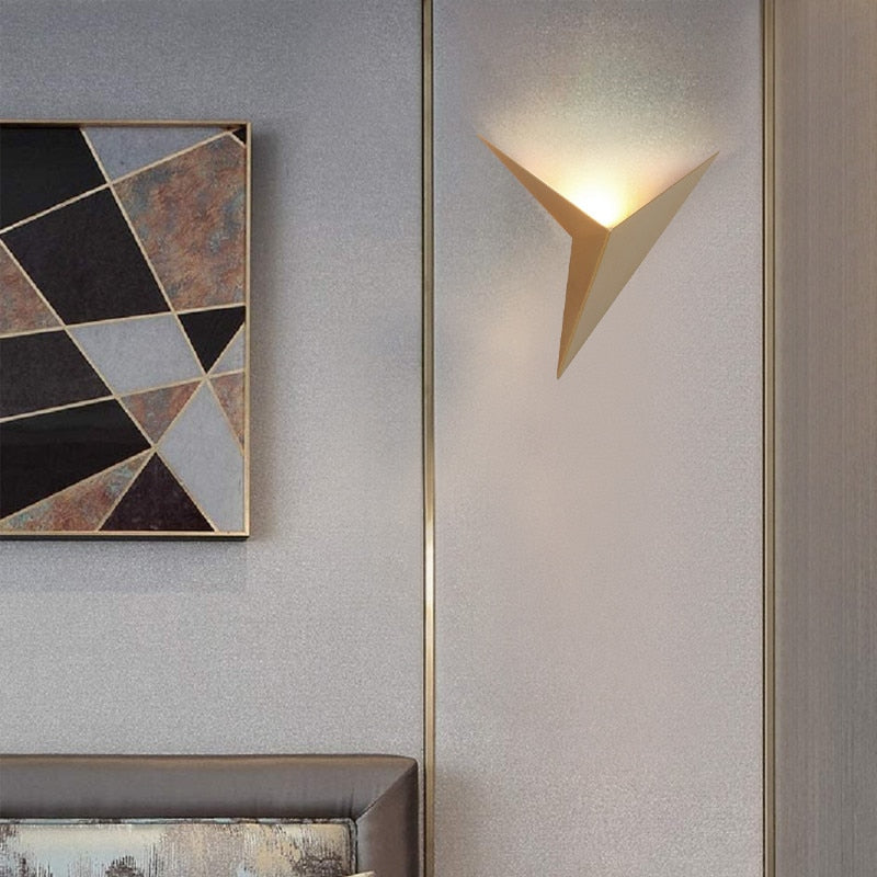 LED-Wandleuchten im modernen, minimalistischen Dreiecks-Design im nordischen Stil, Innenleuchten für Treppen & Wohnzimmer, einfache Beleuchtung 3W AC85-265V - Unique Outlet