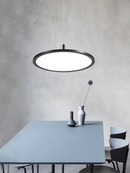 Kreative Scheiben-LED-Hängeleuchten in Schwarz oder Weiß - Modern, Einfach, Ultra-dünn - Ideal für Wohnzimmer, Schlafzimmer, Restaurant, Bar, Café - Unique Outlet