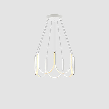 Postmoderne Minimalistische LED-Kronleuchter - Ideal für Wohnzimmer, Büro und Geschäftslokale - in Weiß oder Gold - Unique Outlet