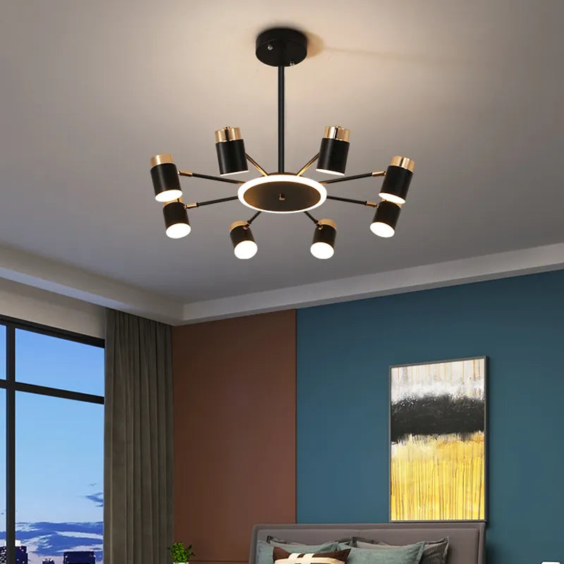 Nordischer Kronleuchter – Modernes Design für Wohnzimmer, Schlafzimmer und Essbereich – Dimmbare LED-Beleuchtung mit stilvoller Eisen- und Acrylkonstruktion - Unique Outlet