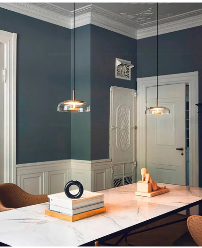 Moderne Pendelleuchten im nordischen Stil – LED Glas-Hängelampe für Esszimmer und Schlafzimmer - Unique Outlet