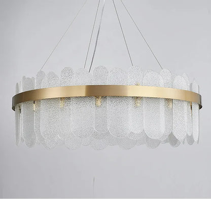 Nordischer Postmoderner LED-Glas-Kronleuchter - Atmosphärische Pendelleuchte im Luxusdesign für Wohnzimmer, Schlafzimmer, Hotels, Shops und Restaurants - Unique Outlet