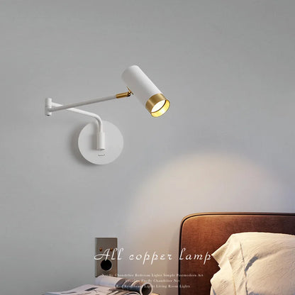 Kreatives Schwenkarm-LED-Wandleuchte, Verstellbare Teleskop-Wandlampe mit Schalter, Wandappliken für Wohnraumdekor, Nachttischleuchte - Unique Outlet