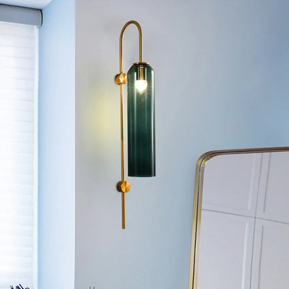 Nordische Lange Glas-Wandleuchte – Luxuriöse Metalllampe für Schlafzimmer, Badezimmer und Wohnraum - Unique Outlet