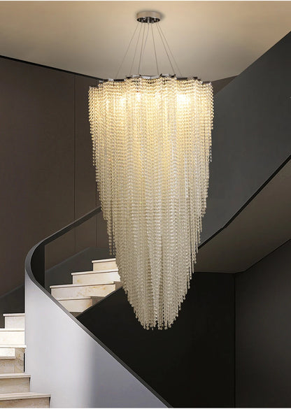Große Luxus-Kristall-Kronleuchter in Gold und Chrom – Elegante Hängeleuchten für Wohnzimmer, Hotelhallen und Treppenhäuser - Unique Outlet
