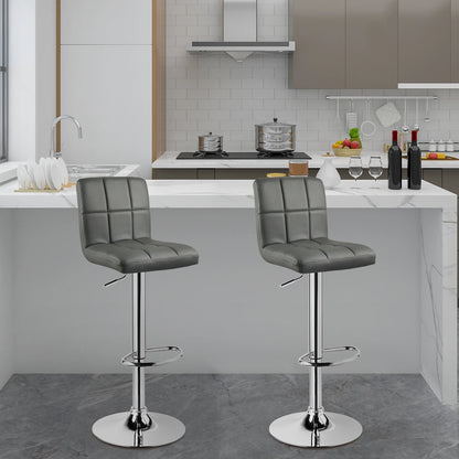 Moderner Barhocker für Küchentheke - Designer Drehbarer Barstuhl mit Rückenlehne, Höhenverstellbar - Unique Outlet