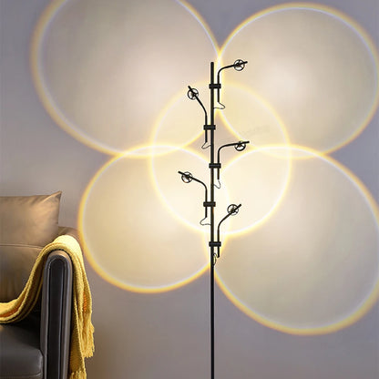 Italienisches Design LED Stehleuchte – Regenbogen-Projektionslampe für atmosphärisches Licht - Unique Outlet