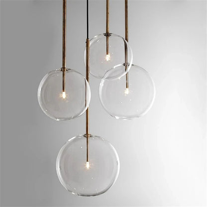 Nordische LED-Klare-Glas-Pendelleuchten – Hängende Kronleuchter für Wohnzimmer, Esszimmer, Küche und Restaurant - Unique Outlet
