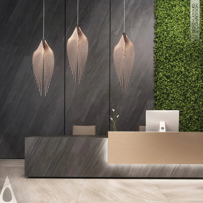 Minimalistische Moderne Hängeleuchte "Leaf Chandelier" mit LED für stilvolle Wohnraumbeleuchtung Designerleuchte - Unique Outlet