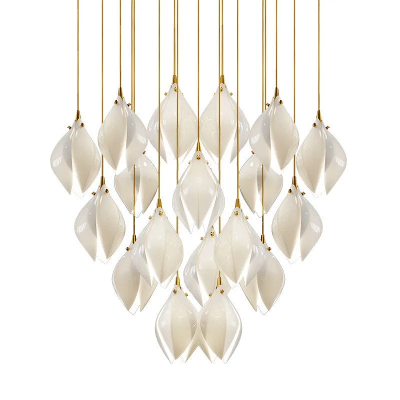 Moderne Keramik-Blütenform LED-Deckenleuchte - Unique Outlet