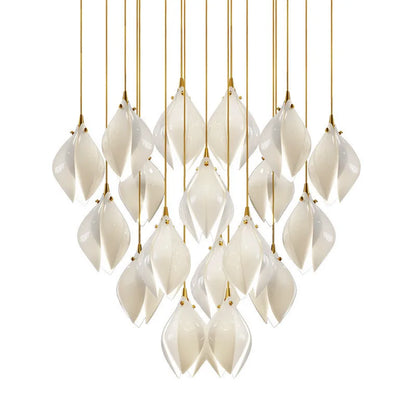 Moderne Keramik-Blütenform LED-Deckenleuchte - Unique Outlet