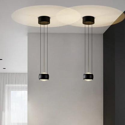 Minimalistische LED-Hängeleuchten | Goldene und Weiße Pendelleuchte für Esstisch und Kücheninsel | Dekorativer Metallglanz für Schlafzimmer und Wohnbereich - Unique Outlet