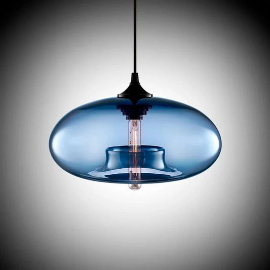 Nordische Kreative Loft-Pendelleuchte aus Glas, Industrie-Stil, E27 - in 7 Farben