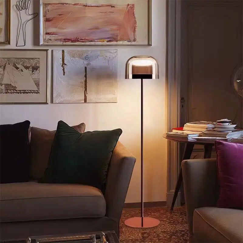 Moderne Rosegold LED Boden-Tischlicht| Kunstvolle Dekorationslampe für Wohnzimmer, Restaurant und Schlafzimmer - Unique Outlet