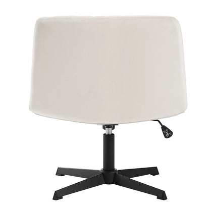 Drehbarer Relaxsessel Bürostuhl - Ergonomischer Samt Schreibtischstuhl, Höhenverstellbar, 360° Drehbar, Gepolstert - Unique Outlet