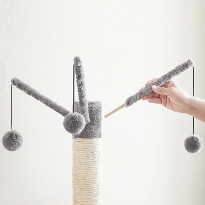 Luxuriöser Katzenturm mit Mehreren Ebenen, Hängematte, Kletterbaum und Spielzeug, Kratzbaum in Grau - Unique Outlet