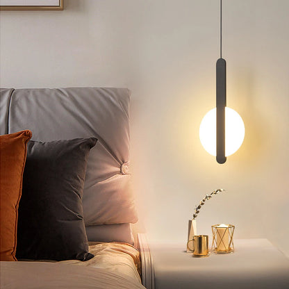 Moderne Minimalistische LED Pendelleuchten in Schwarz und Weiß - Elegante Kronleuchter für Schlafzimmer, Esszimmer und Bar-Dekoration - Unique Outlet
