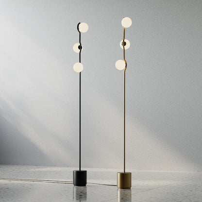 Moderner minimalistischer LED-Bodenleuchter aus Glas mit mehreren Köpfen für Wohnzimmer, Arbeitszimmer und Hotel - Unique Outlet
