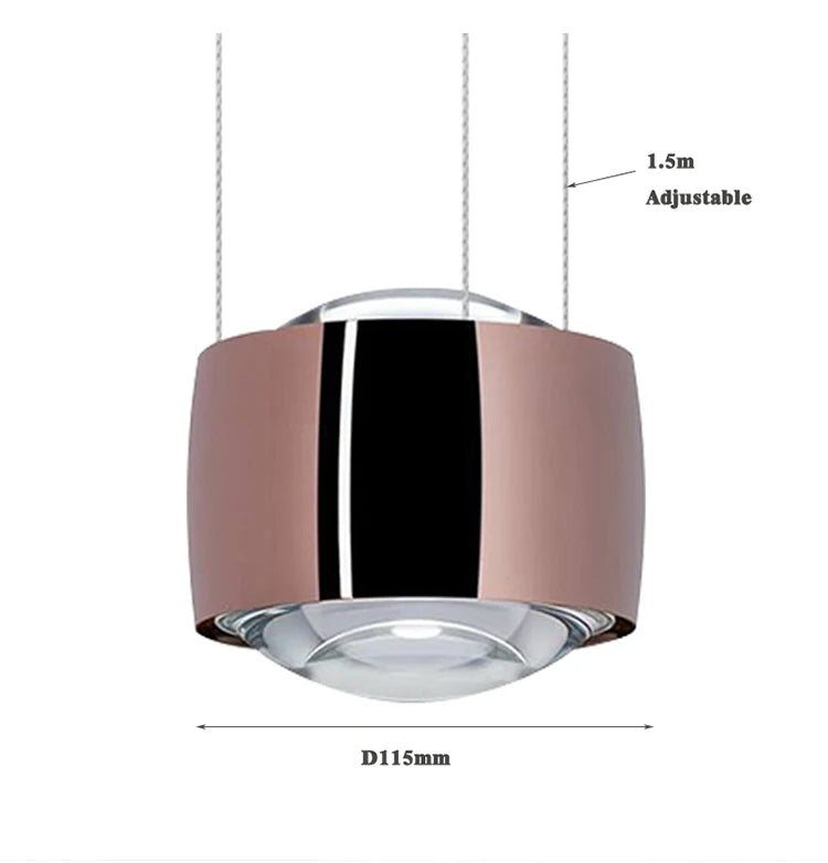 Minimalistische LED-Hängeleuchten | Goldene und Weiße Pendelleuchte für Esstisch und Kücheninsel | Dekorativer Metallglanz für Schlafzimmer und Wohnbereich - Unique Outlet