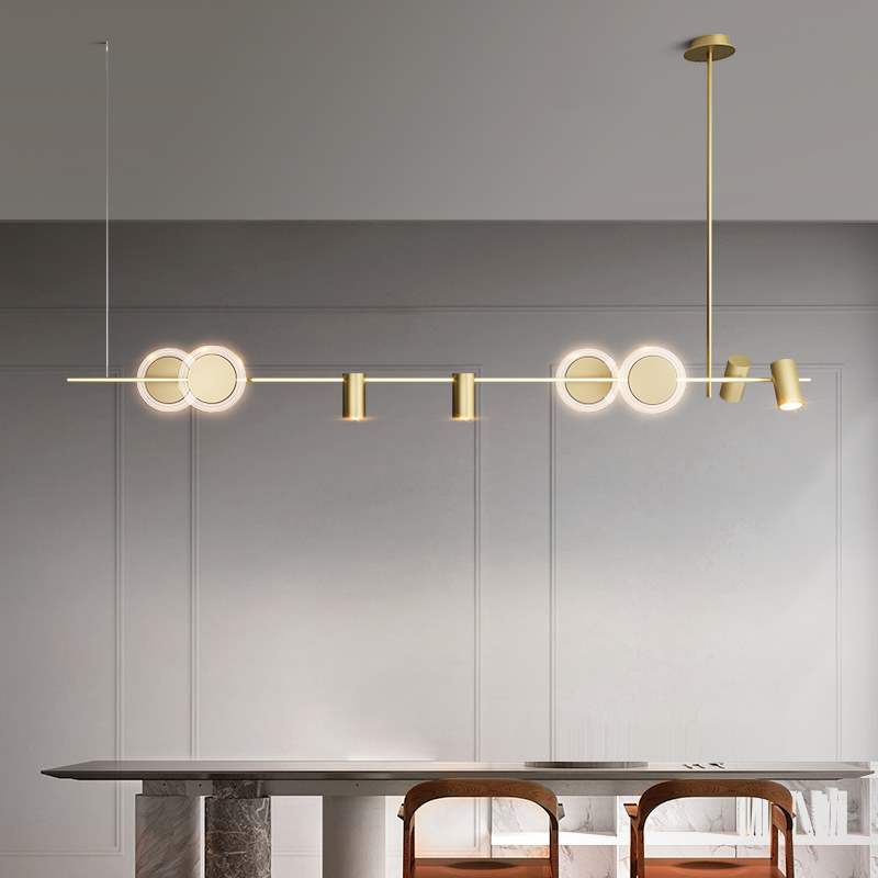 Luxuriöse, stilvolle Messing-Gold-LED-Hängelampe für Tische, Neuheit 2023, für einfache Heim-, Haus- und Villendekoration - Unique Outlet