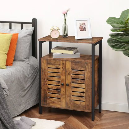 Moderner Sideboard-Kommode mit 1 Offenem Regal, Schubladen und Schrank, Vielseitige Aufbewahrung für Küche, Flur und Wohnzimmer in Dunkelbraun - Unique Outlet