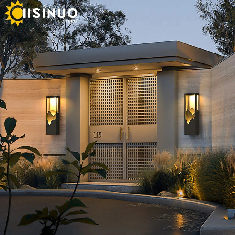 LED-Außenlicht, Wasserdicht, Garten-Dekorationslampen, für Balkon, Innenhof, Straße, Wandleuchte, Außenleuchten - Unique Outlet