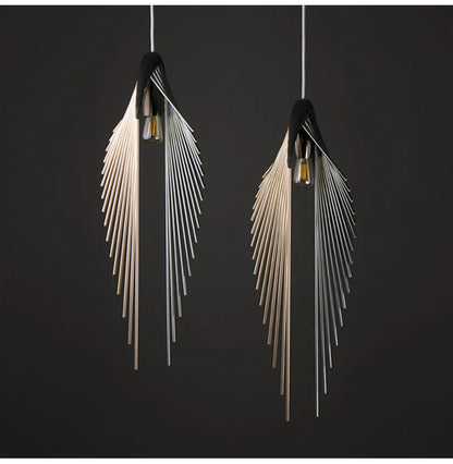 Minimalistische Moderne Hängeleuchte "Leaf Chandelier" mit LED für stilvolle Wohnraumbeleuchtung Designerleuchte - Unique Outlet