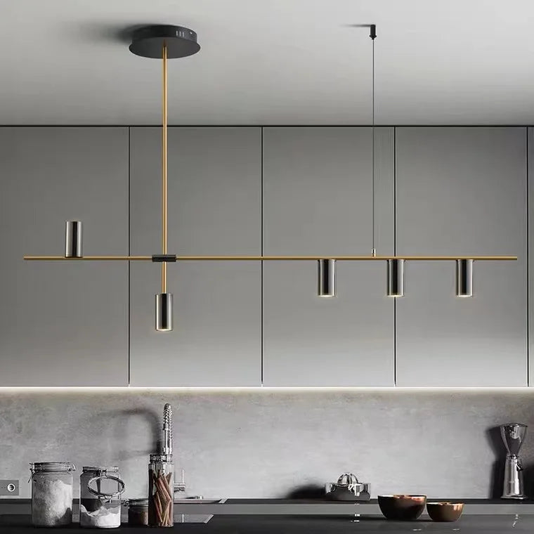 Moderner LED Pendelleuchter - Elegantes Design in Schwarz und Gold für Esszimmer, Küche und Hotel - Unique Outlet