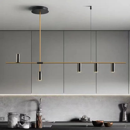 Moderner LED Pendelleuchter - Elegantes Design in Schwarz und Gold für Esszimmer, Küche und Hotel - Unique Outlet