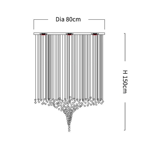 Moderner Stein-Kristall-LED-Kronleuchter - Unique Outlet