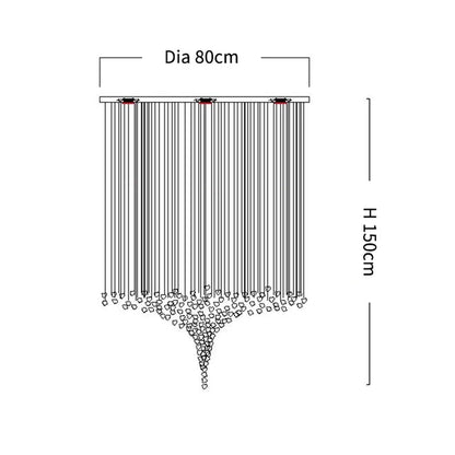 Moderner Stein-Kristall-LED-Kronleuchter - Unique Outlet