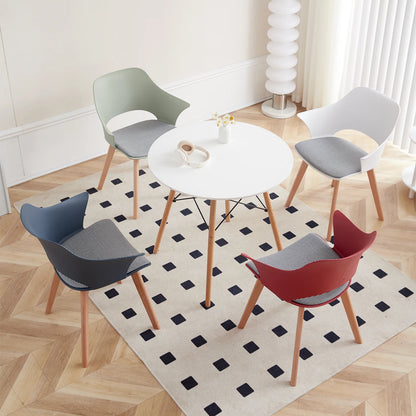 4er-Set Moderne Esszimmerstühle mit Polsterung im Retro-Stil - Unique Outlet