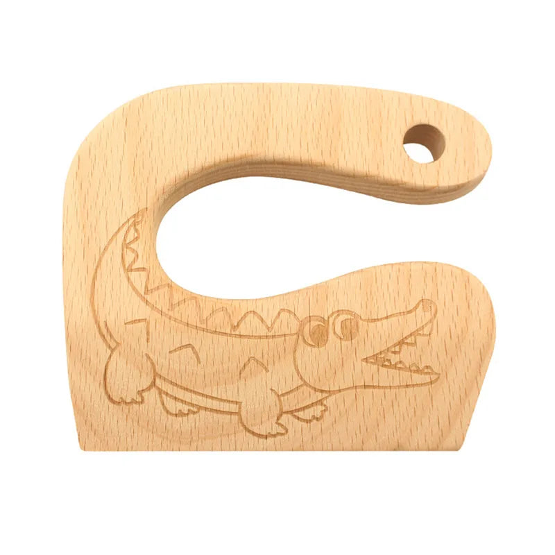 Safe Kitchen Cutting Toy Kids Wooden Cooking CutterFish-Shaped Children'S Kitchen Tools Cute Vegetables Fruits Knife Safety - Unique Outlet