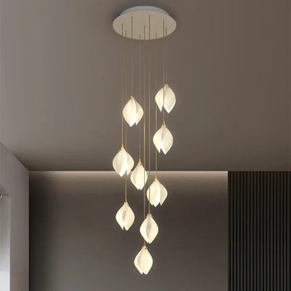 Moderne Keramik-Blütenform LED-Deckenleuchte - Unique Outlet