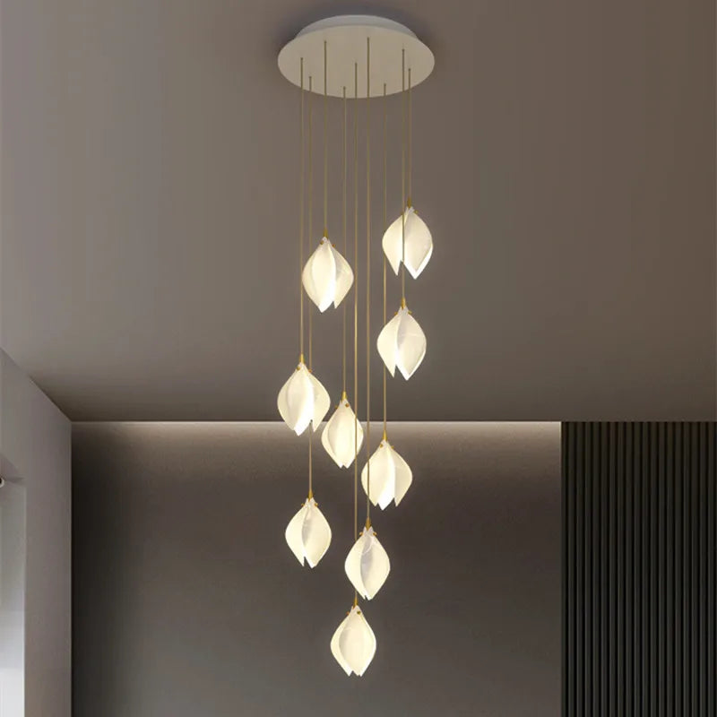 Moderne Keramik-Blütenform LED-Deckenleuchte - Unique Outlet