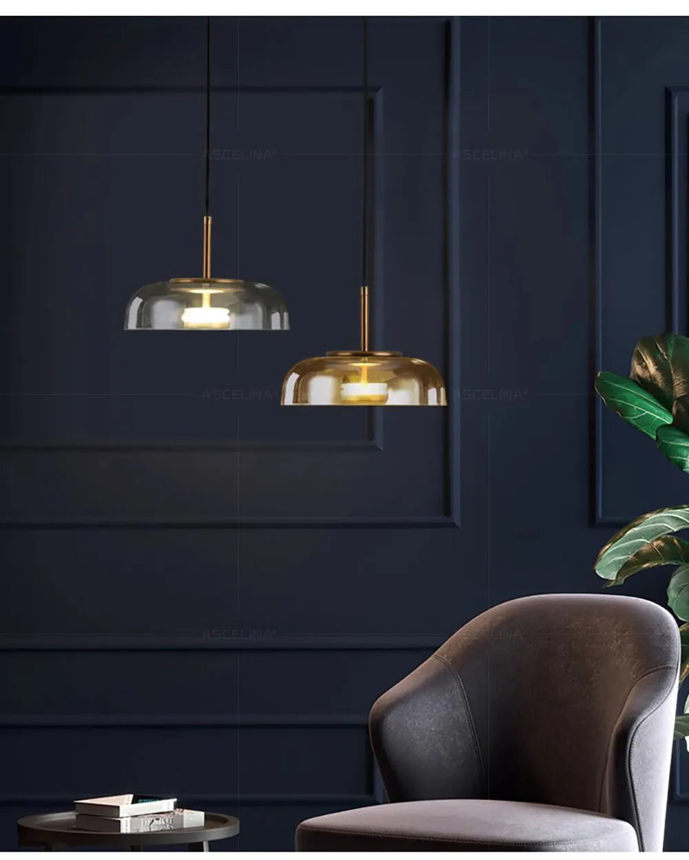 Moderne Pendelleuchten im nordischen Stil – LED Glas-Hängelampe für Esszimmer und Schlafzimmer - Unique Outlet