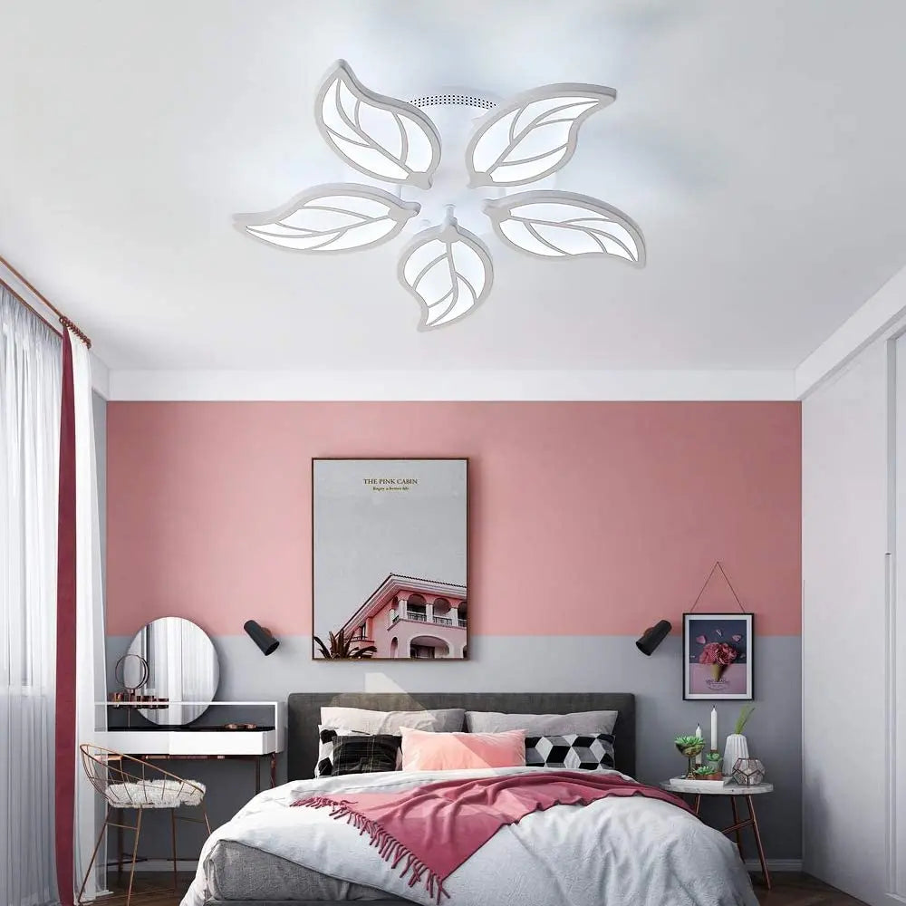 Modernes LED-Kronleuchter, Kreatives Weißes Acryl Deckenlicht, Künstlerische Deckenleuchte für Schlafzimmer und Esszimmer - Unique Outlet