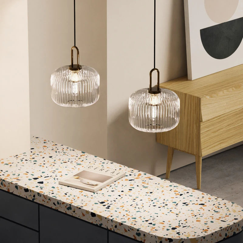 Nordische Vintage LED-Glaspendelleuchten – Moderne Hängelampen für Esszimmer und Bar - Unique Outlet