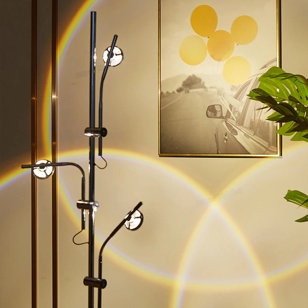 Italienisches Design LED Stehleuchte – Regenbogen-Projektionslampe für atmosphärisches Licht - Unique Outlet